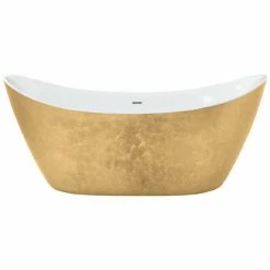 Heritage Bathrooms Heritage Hylton Freestanding Acrylic Bath (1730 X 730mm) - Gold Effect