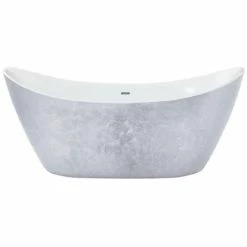 Heritage Bathrooms Heritage Hylton Freestanding Acrylic Bath (1730 X 730mm) - Stainless Steel Effect