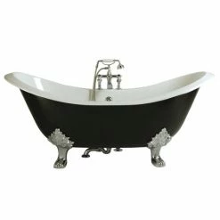 Heritage Bathrooms Heritage Devon Double Ended Slipper Cast Iron Bath (1800x770mm) With Feet