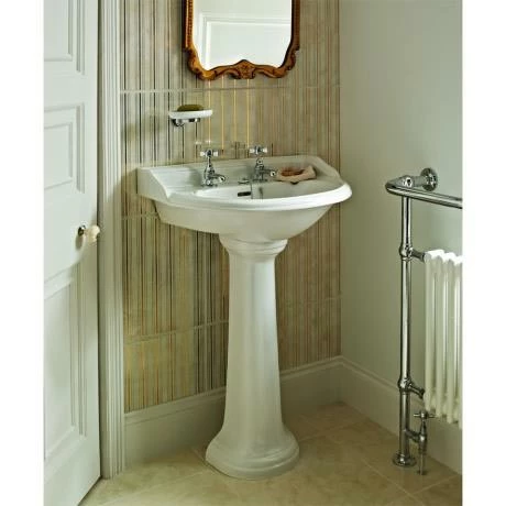 Heritage Bathrooms Heritage - Dorchester Standard Basin & Tall Pedestal - Various Tap Hole Options 3 Heritage Bathrooms Heritage - Dorchester Standard Basin & Tall Pedestal - Various Tap Hole Options - Image 3