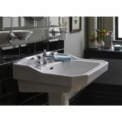 Heritage Bathrooms Heritage - Granley Standard Basin & Tall Pedestal - Various Tap Hole Options -Heritage Bathrooms Shop PGRW051 PGRW09 D3 460 1