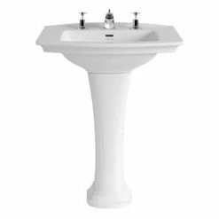 Heritage Bathrooms Heritage - Blenheim Basin & Pedestal - Various Tap Hole Options