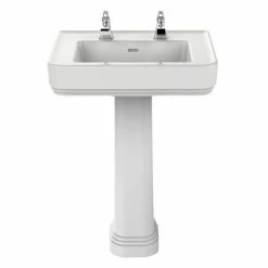 Heritage Bathrooms Shop 13 Heritage Bathrooms Heritage Wynwood 600mm Standard Basin & Pedestal - Various Tap Hole Options