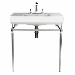 Heritage Bathrooms Heritage Abingdon 800mm Large Wynwood Basin & Washstand - Chrome