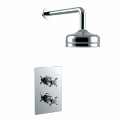 Heritage Bathrooms Heritage - Dawlish Concealed Valve With 6" Fixed Head - Chrome - SDCDUAL02
