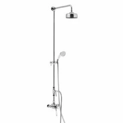 Heritage Bathrooms Heritage Dawlish Exposed Shower With Premium Fixed Riser Kit & Diverter To Handset - Chrome - SDCDUAL07