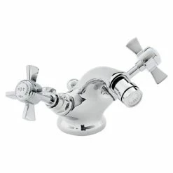 Heritage Bathrooms Heritage - Dawlish Bidet Mixer With Pop-up Waste - Chrome - TDCC05