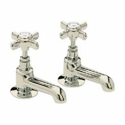 Heritage Bathrooms Heritage - Dawlish Basin Pillar Taps - Vintage Gold - TDCG00