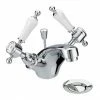 Heritage Bathrooms Heritage - Glastonbury Mono Basin Mixer With Pop-up Waste - Chrome - TGRC04