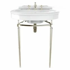 Heritage Bathrooms Heritage Abingdon Claverton Basin & Washstand - Vintage Gold